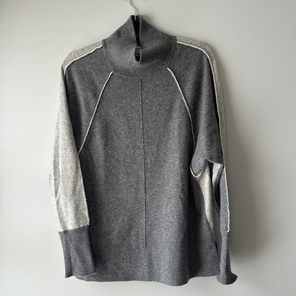 Vineyard‎ Vines Cashmere Turtleneck Sweater Colorblock Contrast Stitch XS